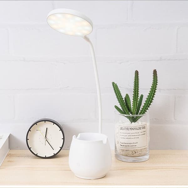 Multifunksjonell LED-pennholder skrivebordslampe student soverom touch touch skrivebord øyebeskyttelse LED USB
