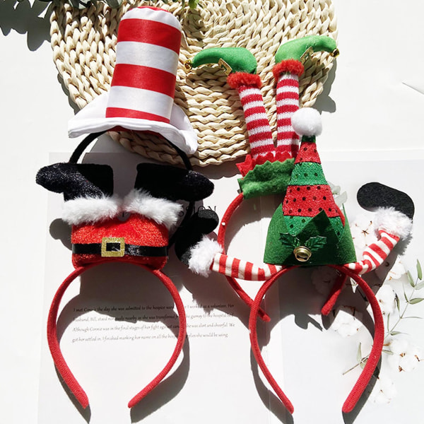 Jultomte Clown Hårband Flickor Jultomte Hårband Clown Hårband Stil fem