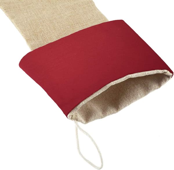Jutestrumpa för jul, 3-pack, enfärgad, DIY-julgran