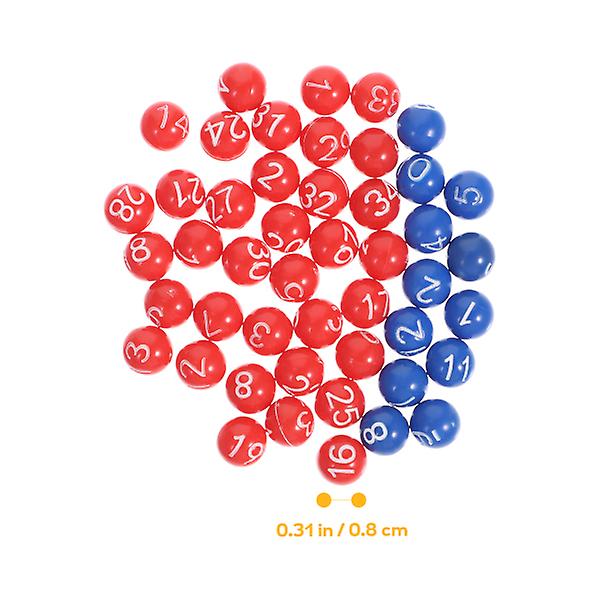Bingotillbehör Plasttennisbollar Minilotteribollar Färgade lotteribollar PartyspelbollarSorterat Assorted Color 0.8X0.8X0.8CM