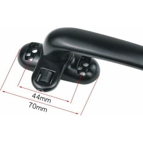 Lockable handle for door and window, window lock in black, Starlight brand.