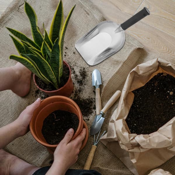 Multifunktionel haveskovl til havearbejde, lille til plantning og omplantning, robust havehåndskovl til mange anvendelsesmuligheder