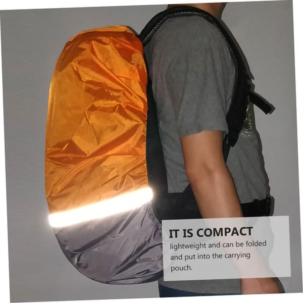 Waterproof Rain Cover for Camping Backpack, Large Size, Reflective Night Safety Protection
