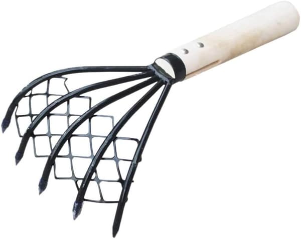 Mussel Scraper Conch Garden With Mesh Tool 5 Claw Beach Accessories Shell Home Pitchfork Useful Dig Seafood Wooden Handle