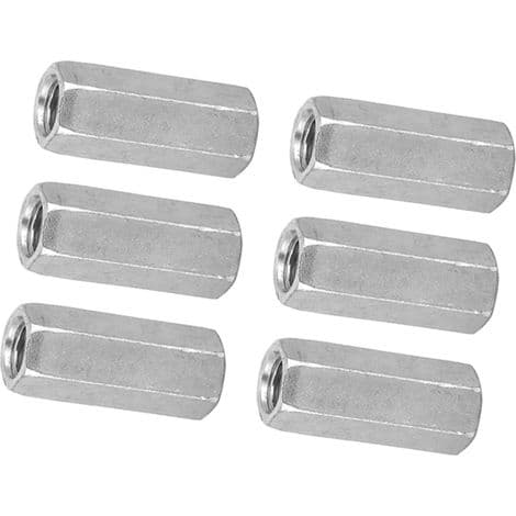 10 Pieces M8 Hex Extension Nuts, Threaded Rods for Fasteners (M8 x 30 mm)