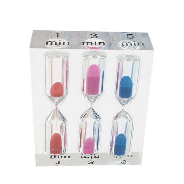 3 stk Mini Sandklokke Timer Barn Lekesett Leketimer Sandklokke Timer Barn Leke