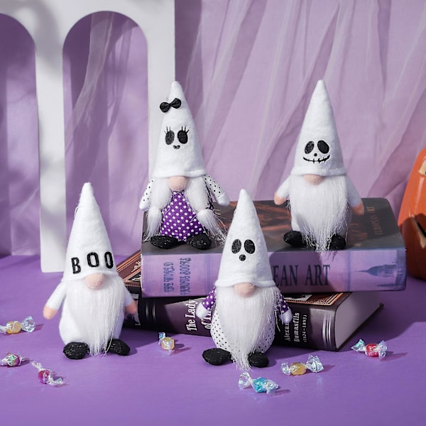 Halloween Hængende Nisse Nisse Vedhæng 2stk/Sæt Spøgelses Plet Dekoration Hvid