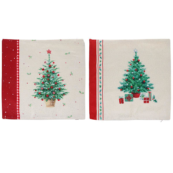 2 st Linnekuddfodral Fyrkantigt Soffkuddfodral 45cm Hem Kuddfodral Linne Prydnadskudde Fodral Kombination A45X45CM