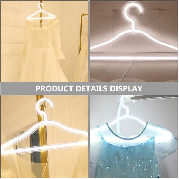 3 stk neonlys, LED-kleshenger neonlysskilt USB-strøm