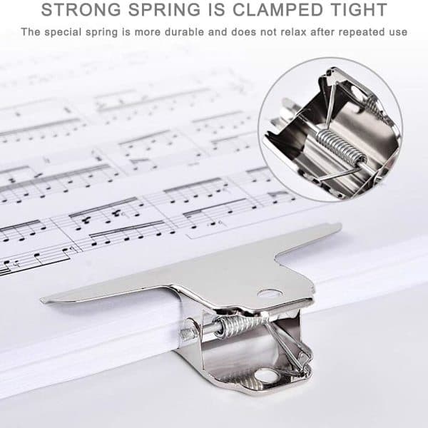2-pack Bulldog-klämmor, 20 cm Silver Metall mapp pappersbindare