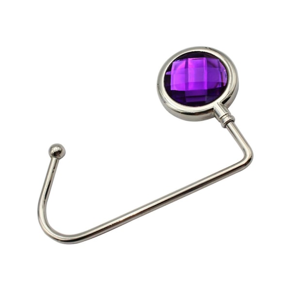2st Legeringspåskrokar Bordskrokar Handväskhängare Hållare för skrivbordspåse Hållbar plånbokkrok (lila Purple 11.5*6.5CM