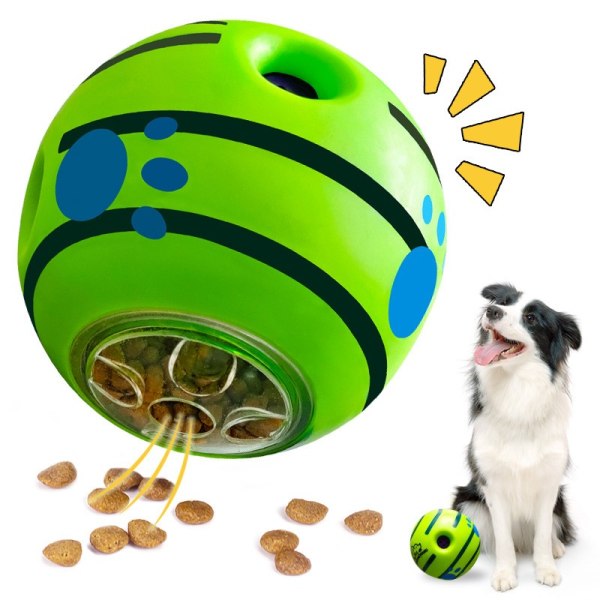 Hundbollar, Wobble Giggle Dog Ball för valpar små hundar, interaktiva hundleksaker, Wiggle Squeaky Toy, Puppy Chew oförstörbar boll för små raser