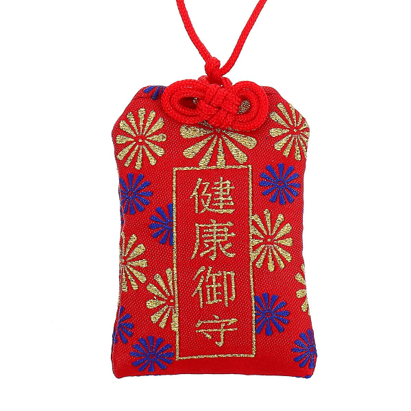 Kodin koriste Auton riippuva koriste Tupsut Avaimenperä Laukku Riipus Japanilainen Siunausamuletti Punainen 6x4,2cm
