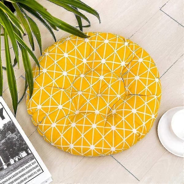 Siddepude, sæt med 2 puder, siddepude, siddepude 40x40 cm, havesiddepude (gul ch