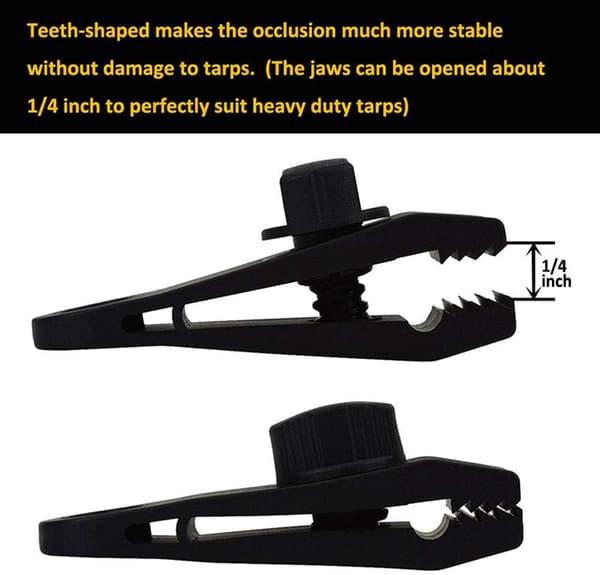 20 KPL Pressuklipsit Heavy Duty Lock Grip - Peukaloruuvi Telttaklipsit