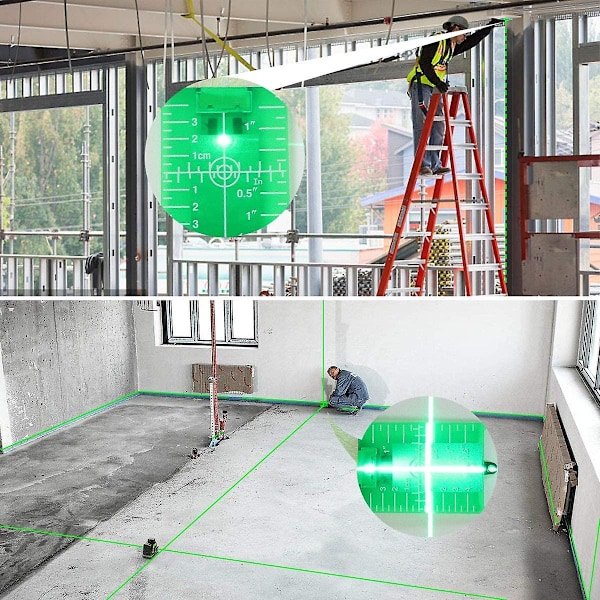 Grönt Lasermål, Magnetiskt Lasermål Med Reflektorer, För Användning Med Korslinjegrön Laser, För Bättre Synlighet Av Grön Laser