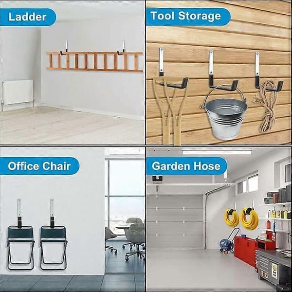 Garage Wall Hooks, Heavy Duty Storage Hooks for Garage (Small 9 x 12 cm)