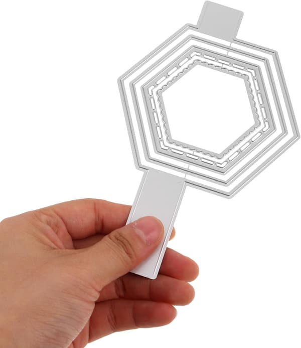 Hexagonal Carbon Steel Metal Die Cut Frame for Scrapbook DIY Embossing Stencil