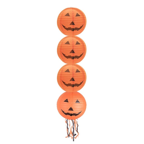 4-pack Halloween Dekorationer Pumpa Papplykta Spökfestival Scenrekvisita Inomhus Utomhus Trädgårdsfest Heminredning 30cm