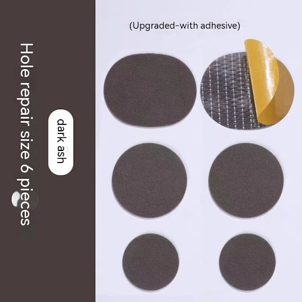 6 stycken självhäftande mörkgrå lappar för att reparera sportskor med hål på hälen Dark Grey/6 vulnerability patches