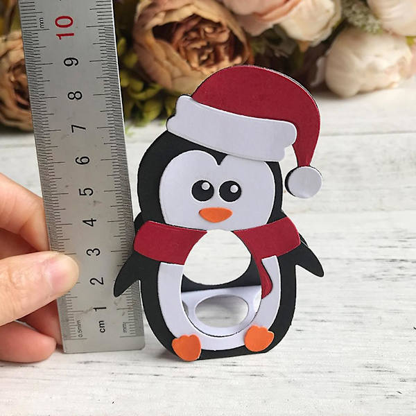 Jouluaiheinen Prässausstencil-Malli Leikkauskuvio Kirjanmerkki Scrapbooking 3D DIY