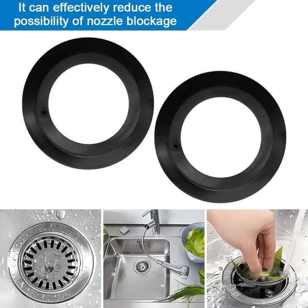 5-pack gummi-O-ringar för diskbänksavlopp. Ytterdiameter 54 mm, innerdiameter 32 mm. Snabbt och enkelt byte.