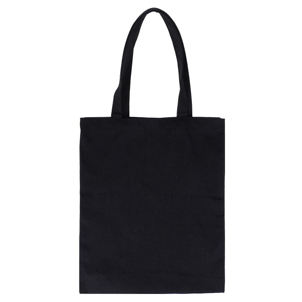 Kraftig tygpåse Bomull Shoppinghandväska Tom tygpåse för gör-det-själv-hantverk Presentpåse(svart)Bl Black