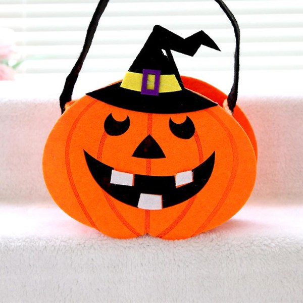 Halloween Candy Bucket Sarjakuva Witch Pumpkin Trick or Treat Candy Bag Tote