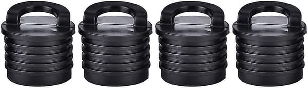 Bådprop, 4-pak Kajakpropper Bådkano Kajak Gummiprop Drænhul Propper Sort 40mm