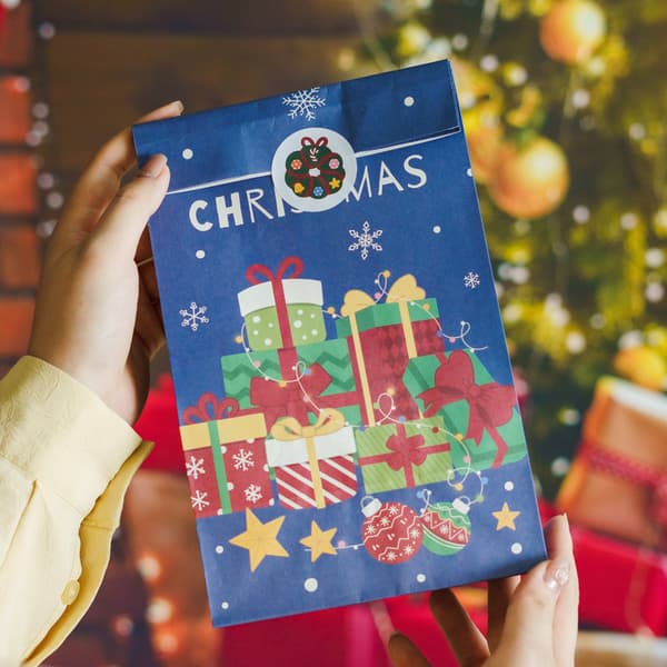 24 st julklappspåsar, presentpåsar för julklappar, bakverk