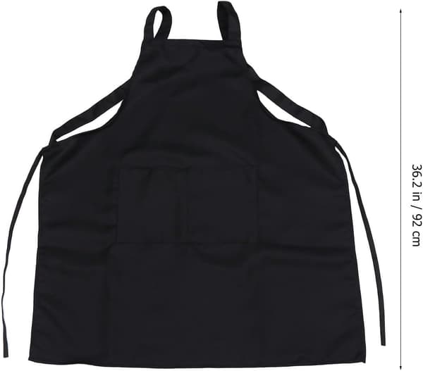 Vanntett arbeidsforkle Oljebeskyttelsesforkle Doble skulderstropper Komfortabel passform Polyester Svart