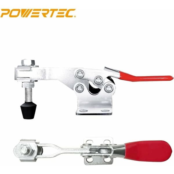 20326 225D Horizontal Quick Release Toggle Clamp - 500 lb Holding Capacity with Rubber Tip, 4-Pack