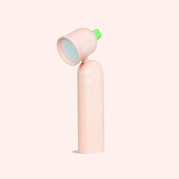Bordlampe for barn Gulerot nattlampe Berøringskontroll Oppladbar med nattlys Barnehage LED-lys for soverom, barnegavene, oransjeRosa