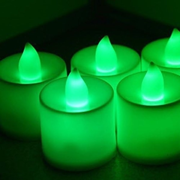 24 pakke små realistiske flammeløse Halloween LED-lys - fantastisk til andagtsfester, fødselsdage, bryllupper