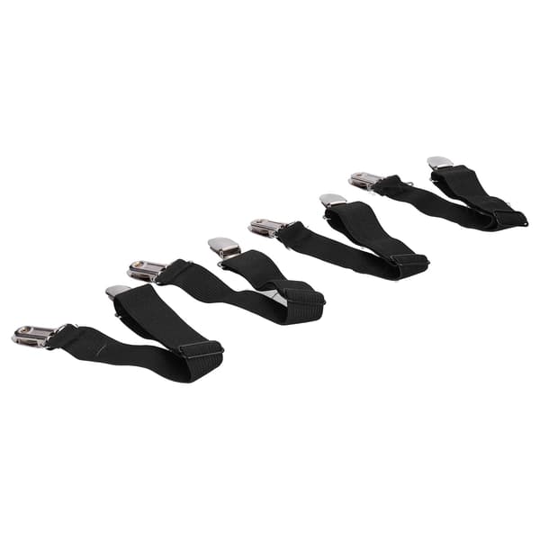 st Justerbare Lagner Seler Elastiske Bånd Clips Holder Sort