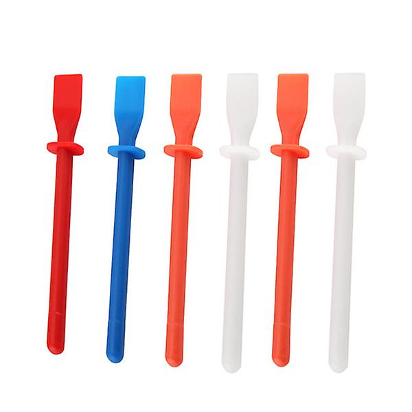 6 Pcs Silicone Glue Brush Reusable Glue Spreader Leather Smear Glue Spatula Painting Scrapers Glue Spreader Woodworking1.5X13CM