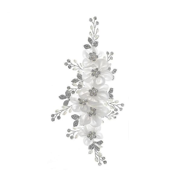 Bryllup Hårnåler Sølv Blomst Hårspenner Perle Brude Hodeplagg Rhinestone Hårpynt