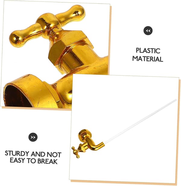 Visible Flowing Spout Faucet Fountain for Garden Decoration with Replaceable Water Pump Function
