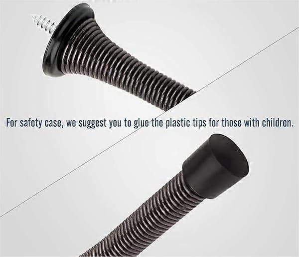 Spring Door Stop Rubber Bumper Flexible Spring Heavy Duty Door Bumper
