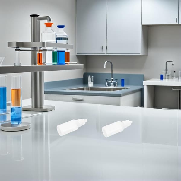 100 stk 20 ml plastdråpeflasker med korker, klembare øyebeholdere for oljelagring, laboratoriebruk