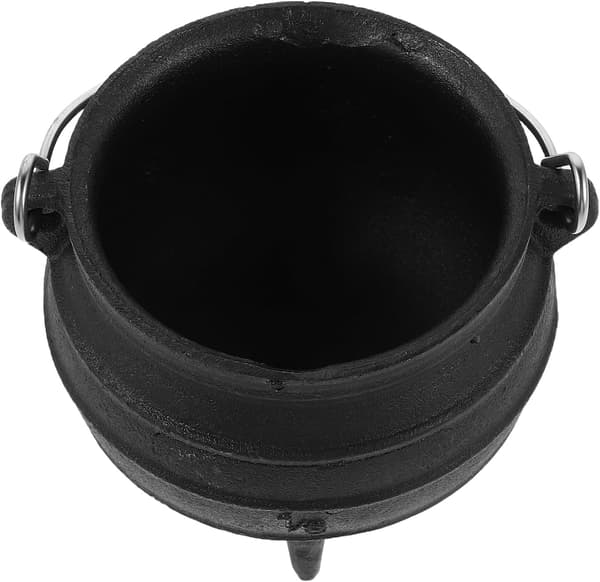 Cast Iron Incense Holder, Soot Container with Handle, Heat-Resistant Tripod Container