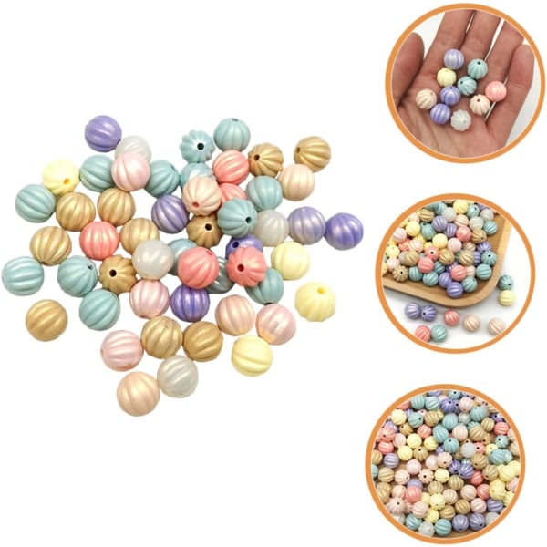 50 st Pumpapärlor Plastpärlor för hantverk Dekorpärlor Akryl Lösa pärlor Dekorerade tillbehör Akrylhalsband H