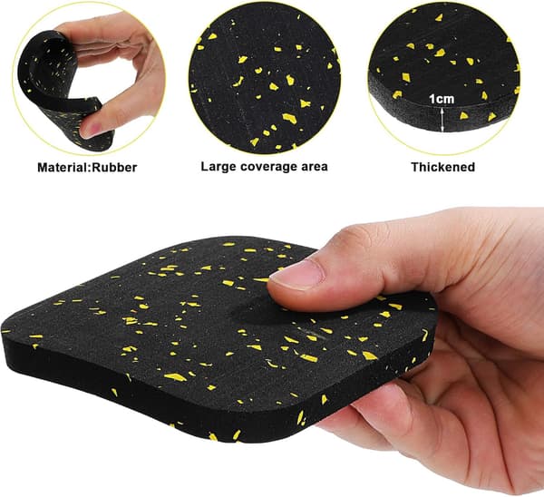 Rubber Mat for Treadmill, Exercise Equipment Mat, Thick Shock-Absorbing Floor Protector