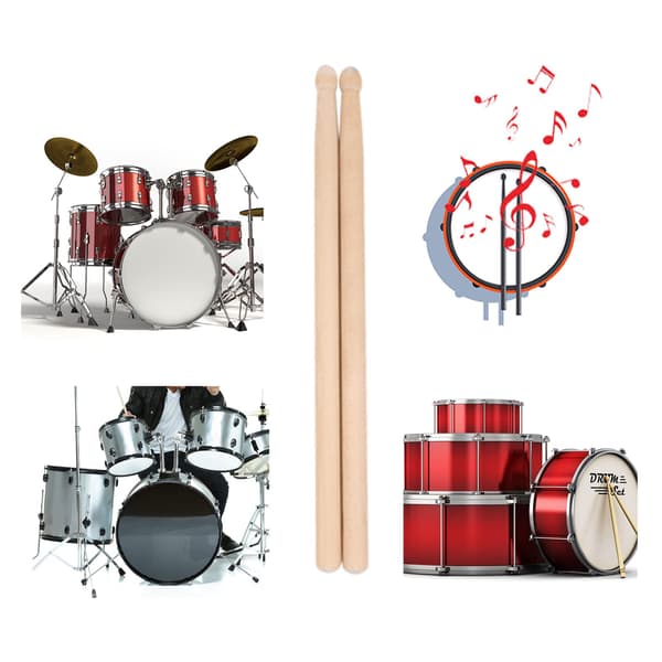 3 Pairs Drumsticks 5A Classic Drumsticks with Maple Wood Tip Suitable for Students and Beginners Percussion Instrument Accessories 40 cm