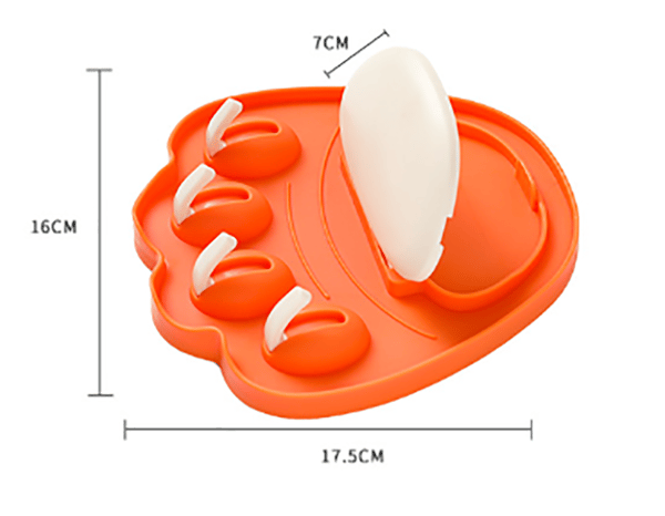 Orange Wall Mounted Pot Lid Holder, Triomphe 2 Pcs Self-Adhesive