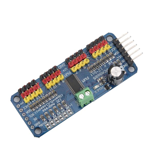 PWM Servo Driver 16-kanals motorstyringskortmodul IIC-interface PCA9685 til robot