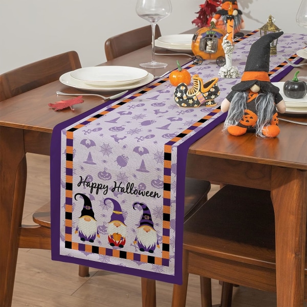 Halloween Lilla Gnome Bordløper Lang Kjøkken Spisebord dekorasjon for ferie bryllup innendørs utendørs fest