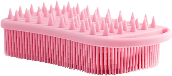 Silikonebadeskrubber Taktil børste til massage Badebørste Dobbeltsidet skrubning til dreng pige