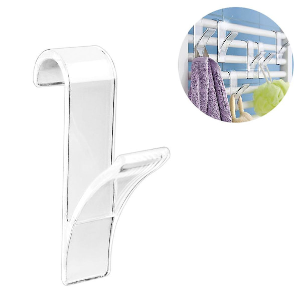 Radiator Krok Plastkrok Flere Kombinerte Radiator Kroker, Fleksibelt Transparent 6 Pack