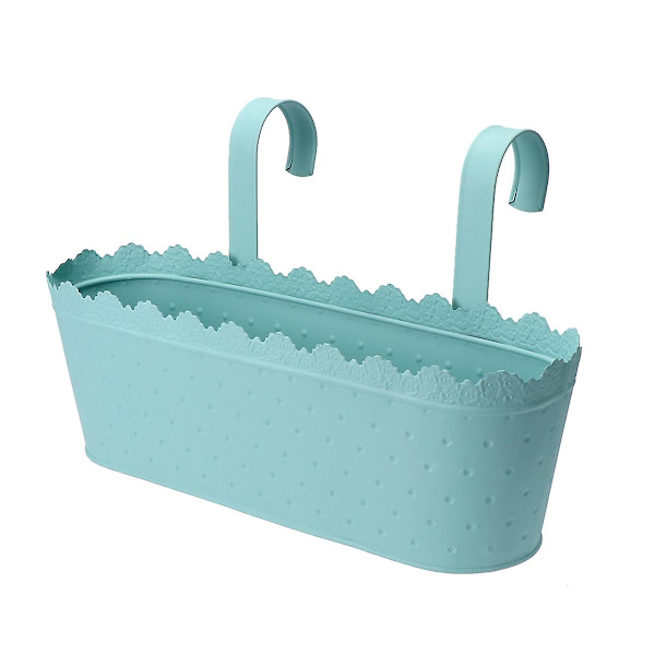 Ruukut Sisäkasvit Parvekkeen Kaiteelle Ripustettava Kasviruukku Ripustettavat Kasvinpidikkeet Ripustettava Metalli Blue 41X14cm